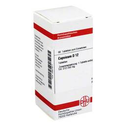 Abbildung: Capsicum D 12 Tabletten Tabletten, 80 St PZN 02627571