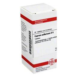Abbildung: Cuprum sulfuricum D 6 Tabletten Tabletten, 80 St PZN 02629481
