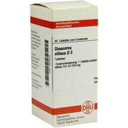 Abbildung: DHU Dioscorea villosa D 3 Tabletten Tabletten, 80 St PZN 02629742