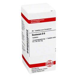 Abbildung: DHU Guaiacum D 6 Tabletten Tabletten, 80 St PZN 02631006