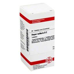 Abbildung: Hepar sulfuris D 2 Tabletten Tabletten, 80 St PZN 02631383