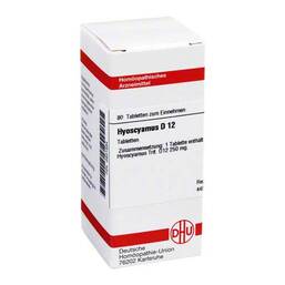 Abbildung: DHU Hyoscyamus D 12 Tabletten Tabletten, 80 St PZN 02631584