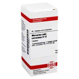 Abbildung: DHU Mercurius sublimatus corrosivus D 12 Tabletten Tabletten, 80 St PZN 02633821