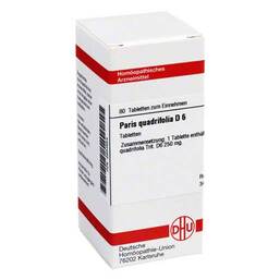 Abbildung: DHU Paris quadrifolia D 6 Tabletten Tabletten, 80 St PZN 02634654