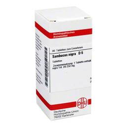 Abbildung: Sambucus nigra D 6 Tabletten Tabletten, 80 St PZN 02635754