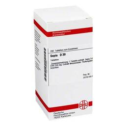 Abbildung: Sepia D 30 Tabletten Tabletten, 200 St PZN 02635990