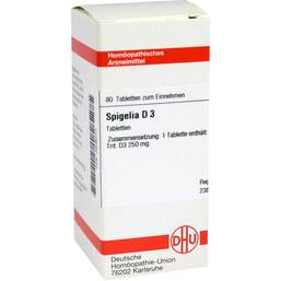 Abbildung: Spigelia D 3 Tabletten Tabletten, 80 St PZN 02636073