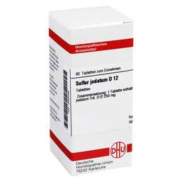 Abbildung: Sulfur jodatum D 12 Tabletten Tabletten, 80 St PZN 02636469