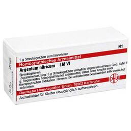Abbildung: DHU LM Argentum nitricum VI Globuli Globuli, 5 g PZN 02658666