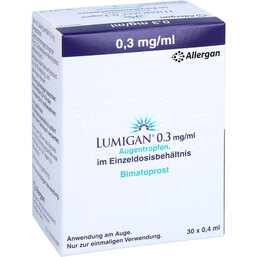 Abbildung: Lumigan 0,3 mg / ml Augentropfen im Einzeldosisbeh. 30X0.4 ml, Augentropfen PZN 02667205