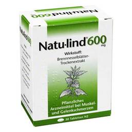 Abbildung: Natulind 600 mg überzogene Tabletten Überzogene Tabletten, 50 St PZN 02680766