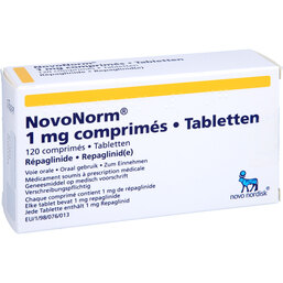 Abbildung: Novonorm 1,0 mg Tabletten 120 St, Tabletten PZN 02683463