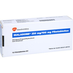 Abbildung: Malarone Filmtabletten 12 St, Filmtabletten PZN 02685048