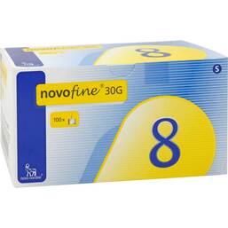 Abbildung: Novofine 8 Kanülen 0,30x8 mm Cpc Kanüle, 100 St PZN 02687538