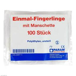 Abbildung: Fingerling Einmal Plastik 100 St PZN 02689715