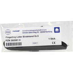 Abbildung: Fingerling Leder Größe 5 mit Bin 1 St PZN 02689810