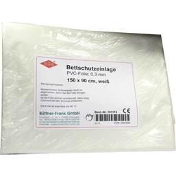 Abbildung: Bettschutzeinlage 90x150cm Kunststoff-Folie weiß 1 St PZN 02697689