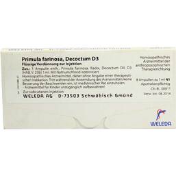 Abbildung: Primula Farinosa decoctum D 3 Ampullen 8X1 ml, Ampullen PZN 02705733
