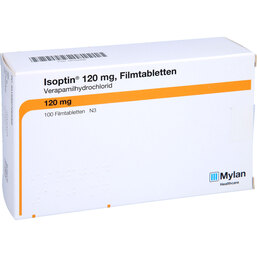 Abbildung: Isoptin 120 mg Filmtabletten 100 St, Filmtabletten PZN 02709406