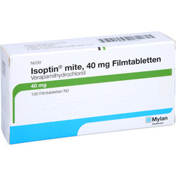 Abbildung: Isoptin mite 40 mg Filmtabletten 100 St, Filmtabletten PZN 02709464