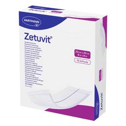 Abbildung: Zetuvit Saugkompresse steril 20x20 cm 15 St, Kompressen PZN 02724363