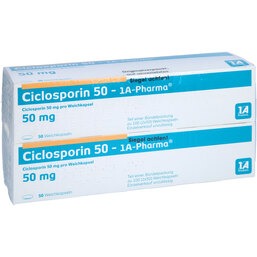 Abbildung: Ciclosporin 50 1A Pharma Kap 100 St, Weichkapseln PZN 02725948