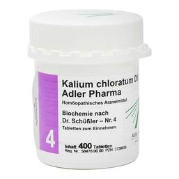 Abbildung: Biochemie Adler 4 Kalium chl Tabletten, 400 St PZN 02726936
