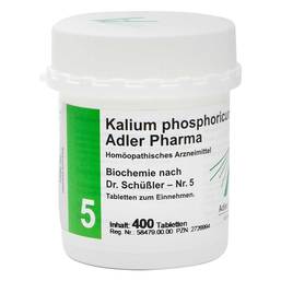 Abbildung: Biochemie Adler 5 Kalium pho Tabletten, 400 St PZN 02726994