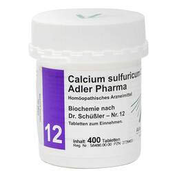 Abbildung: Biochemie Adler 12 Calcium s 400 St, Tabletten PZN 02729403