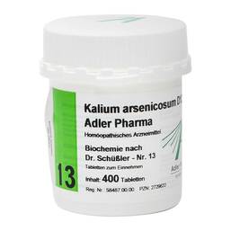 Abbildung: Biochemie Adler 13 Kalium ar 400 St, Tabletten PZN 02729633