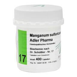 Abbildung: Biochemie Adler 17 Manganum 400 St, Tabletten PZN 02730292