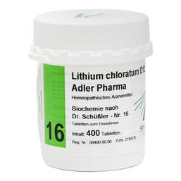 Abbildung: Biochemie Adler 16 Lithium c 400 St, Tabletten PZN 02730576