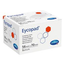 Abbildung: Eycopad Augenkompressen 56x70 mm unsteril 5 St, Kompressen PZN 02733327