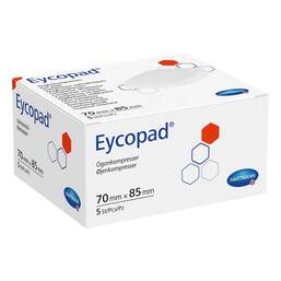 Abbildung: Eycopad Augenkompressen 70x85 mm unsteril 5 St, Kompressen PZN 02733333