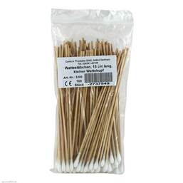 Abbildung: Wattestäbchen mit Wattekopf 15 cm klein 100 St, Stäbchen PZN 02737549