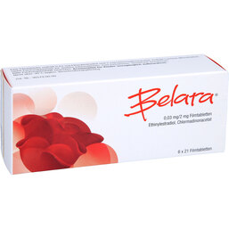 Abbildung: Belara Filmtabletten 6X21 St, Filmtabletten PZN 02742906