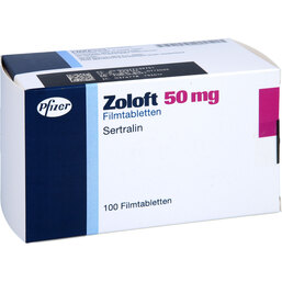 Abbildung: Zoloft 50 mg Filmtabletten 100 St, Filmtabletten PZN 02743975
