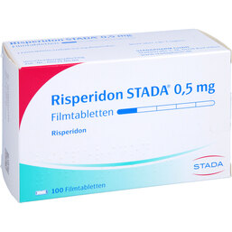 Abbildung: Risperidon STADA 0,5 mg Filmtabletten 100 St, Filmtabletten PZN 02744489