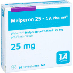 Abbildung: Melperon 25 1A Pharma Filmtabletten 50 St, Filmtabletten PZN 02745833