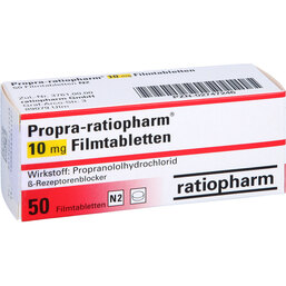 Abbildung: Propra ratiopharm 10 mg Filmtabletten 50 St, Filmtabletten PZN 02747246