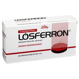 Abbildung: Lösferron Brausetabletten Brausetabletten, 50 St PZN 02750001