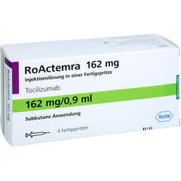 Abbildung: Roactemra 162 mg Injektionslösung in einer Fertigspritze 4 St, Injektionslösung PZN 02752980