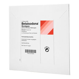 Abbildung: Betaisodona Wundgaze 10x10 cm Wundgaze, 10 St PZN 02754594