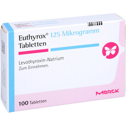 Abbildung: Euthyrox 125 Mikrogramm Tabletten 100 St, Tabletten PZN 02754766