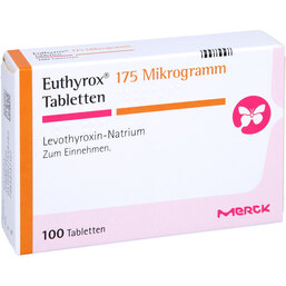 Abbildung: Euthyrox 175 Mikrogramm Tabletten 100 St, Tabletten PZN 02754826