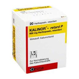 Abbildung: Kalinor retard P 600 mg Hartkapseln Hartkapseln, 20 St PZN 02758209