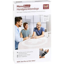 Abbildung: Bort Manubasic Bandage rechts large schwarz 1 St, Bandage PZN 02759427