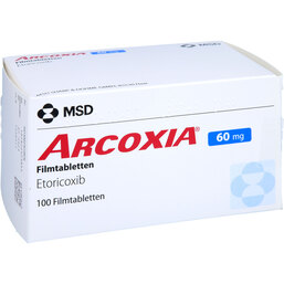 Abbildung: Arcoxia 60 mg Filmtabletten 100 St, Filmtabletten PZN 02761097