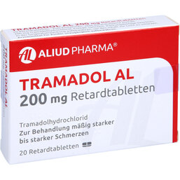 Abbildung: Tramadol AL 200 mg Retardtab 20 St, Retard-Tabletten PZN 02766077