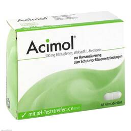 Abbildung: Acimol mit pH Teststreifen Filmtabletten 48 St, Filmtabletten PZN 02766290